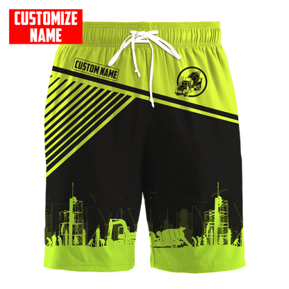Customized Name Concrete Finisher 3D All Over Printed Combo T-shirt Boardshorts