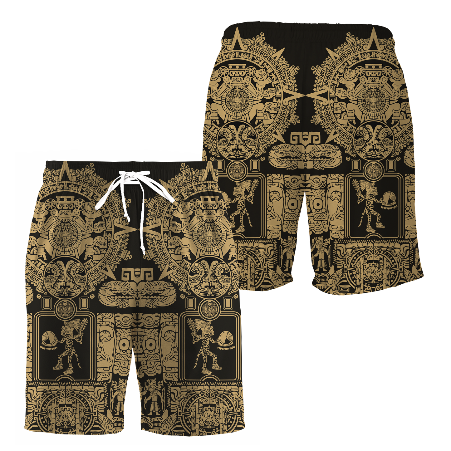 Aztec Mexican Yellow 3D All Over Printed Unisex Hoodie no2