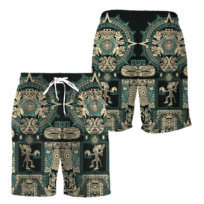Aztec Mexican Blue 3D All Over Printed Unisex Hoodie no1