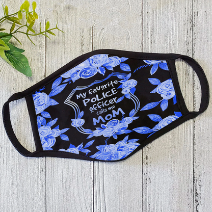 Police Office Mom - Gift for Police Mom Face Mask DL