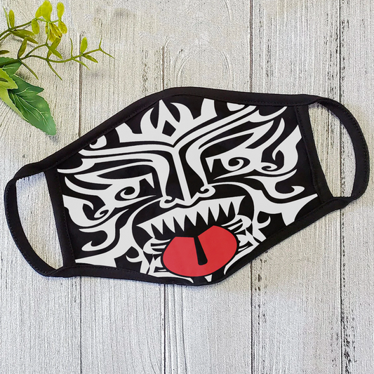 Hei Tiki Maori Tattoo Oceania Polyblend Face Mask DL