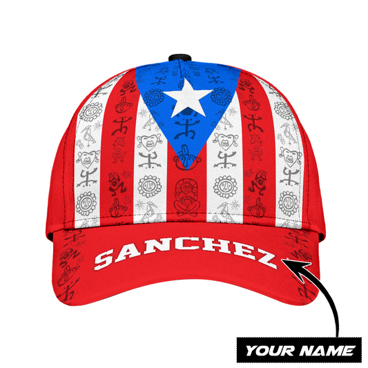 Customize Name Loving Puerto Rico Classic Cap
