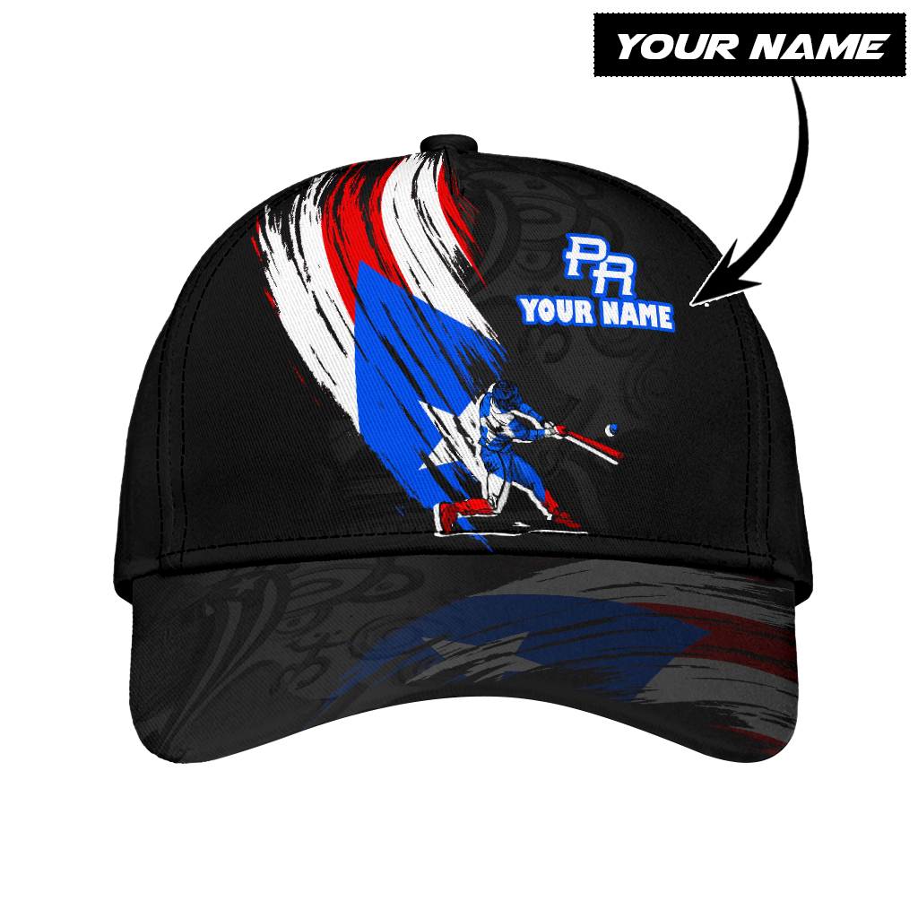 Customize Name Baseball Puerto Rico Classic Cap