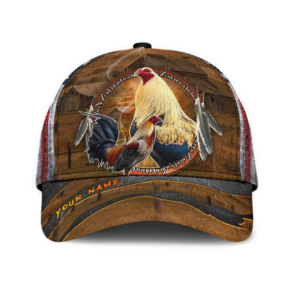 Personalized American Rooster 3D Printed Cap