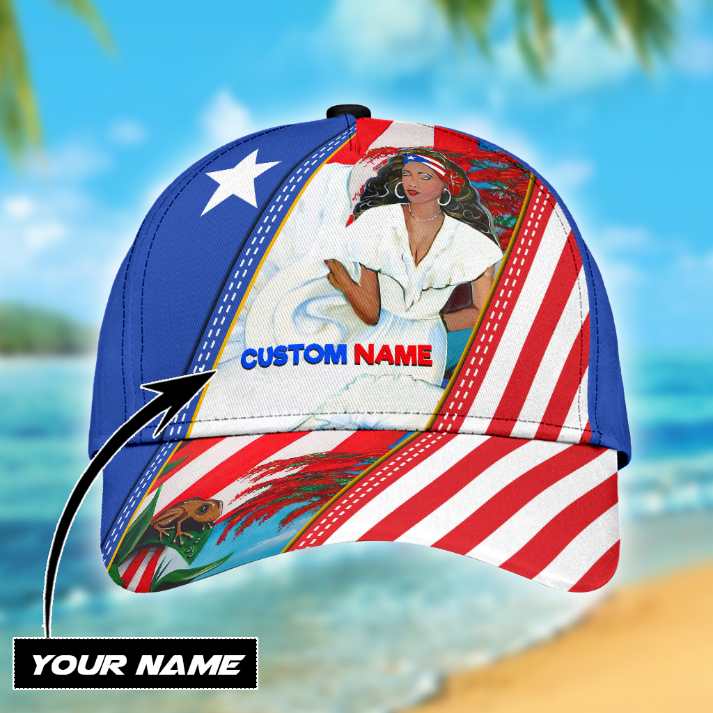 Customize Name Puerto Rico Classic Cap