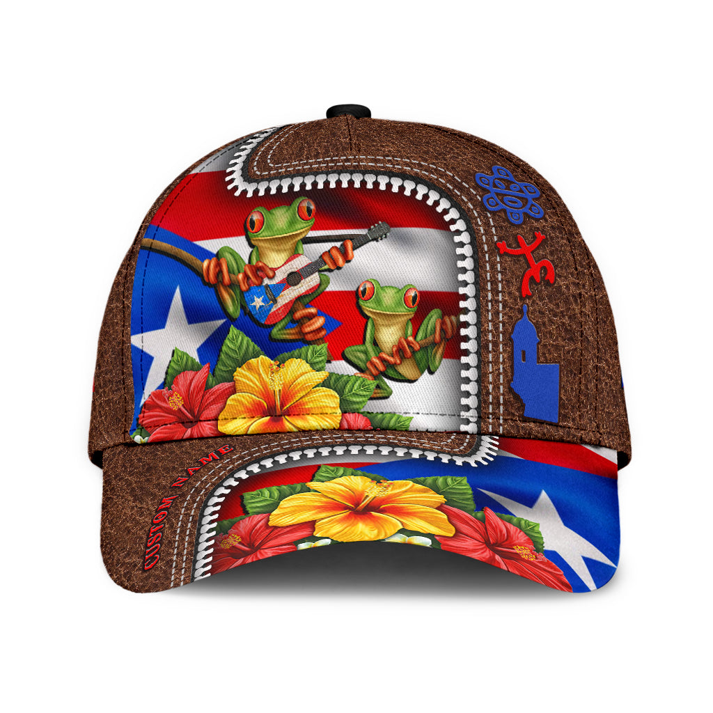 Customize Name Coquí Puerto Rico Classic Cap