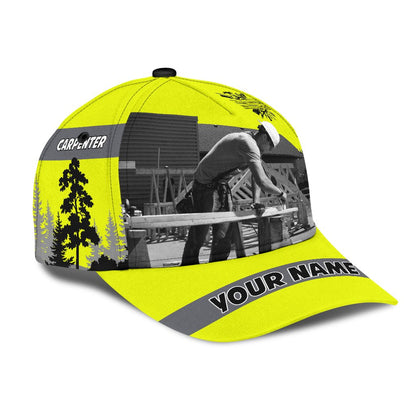Personalized Name Carpenter Classic Cap Yellow Neon