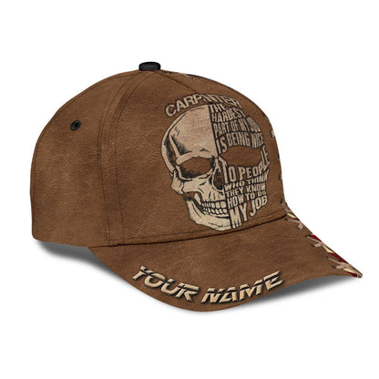 Personalized Name Carpenter Classic Cap Skull