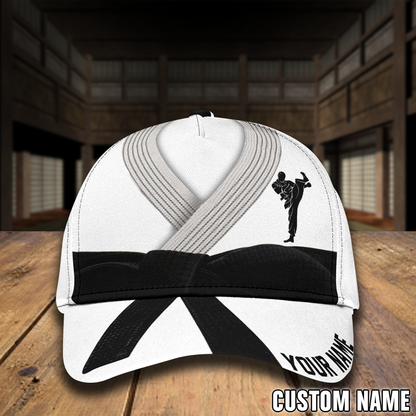 Customize Name Karate Classic Cap For Men And Women