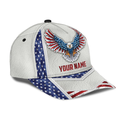 Customize Name US Eagle All Over 3D Design Print Cap SN20042103