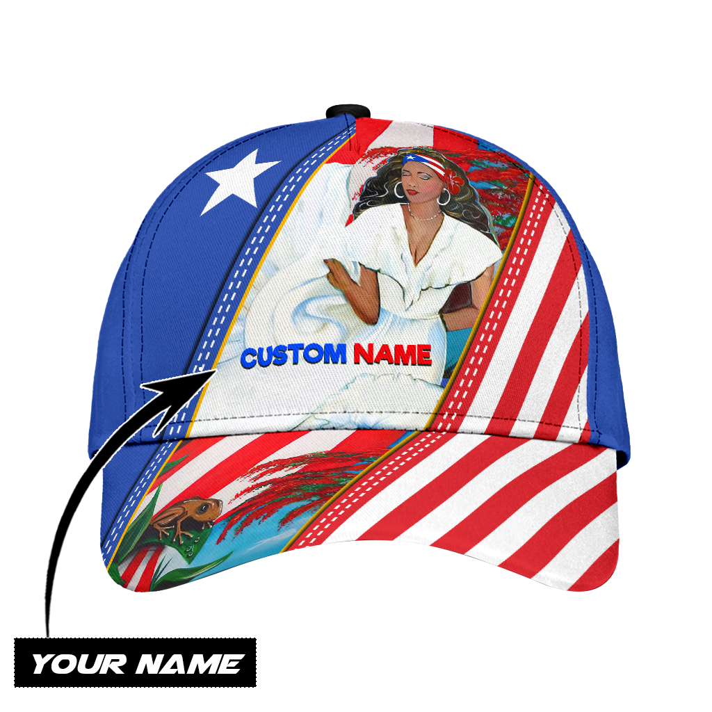 Customize Name Puerto Rico Classic Cap