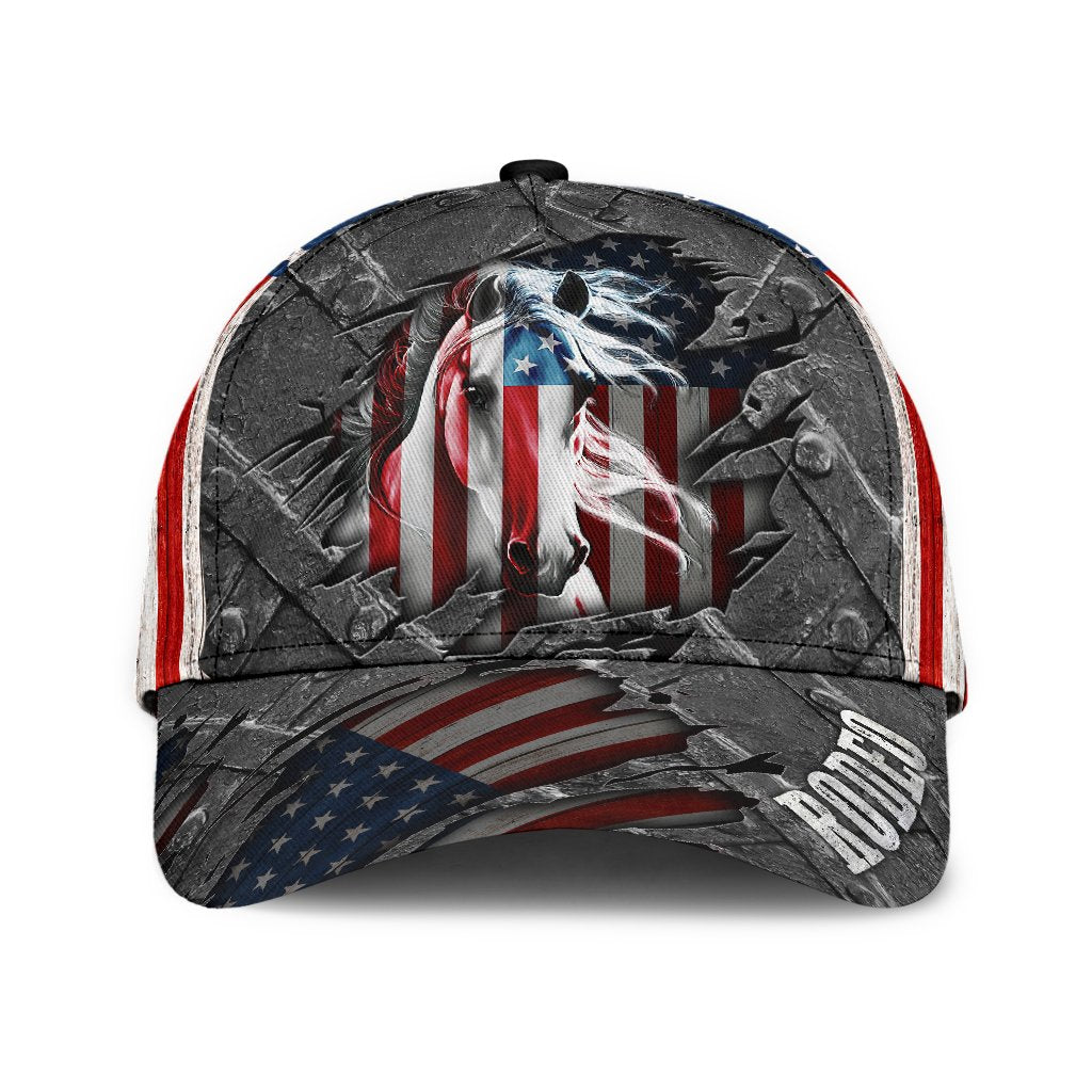 Personalized Name Rodeo Classic Cap American Horse Rider Ver 3