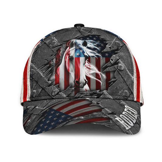 Personalized Name Rodeo Classic Cap American Horse Rider Ver 3
