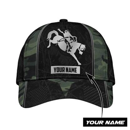 Personalized Name Rodeo Classic Cap Green Camo