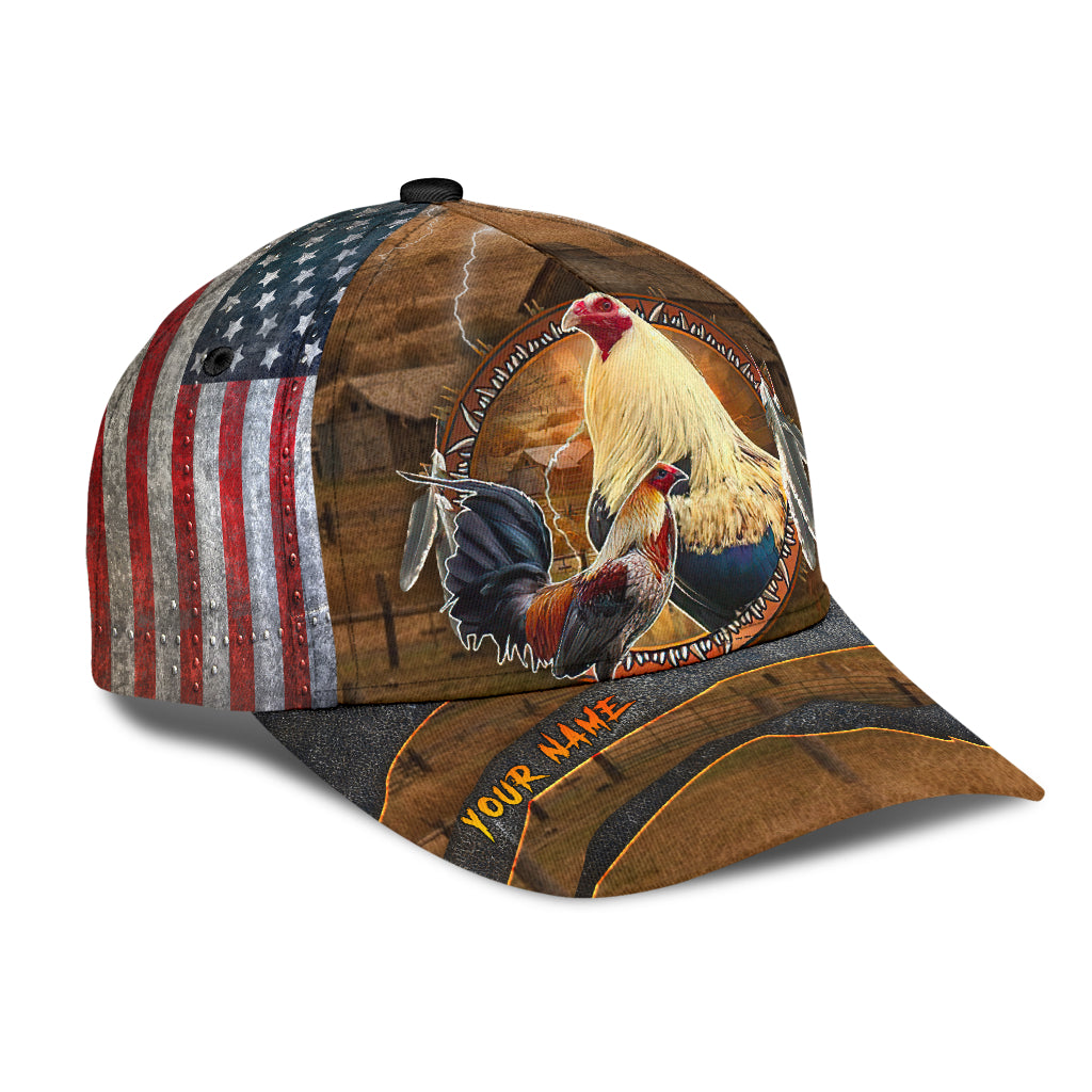 Personalized American Rooster 3D Printed Cap