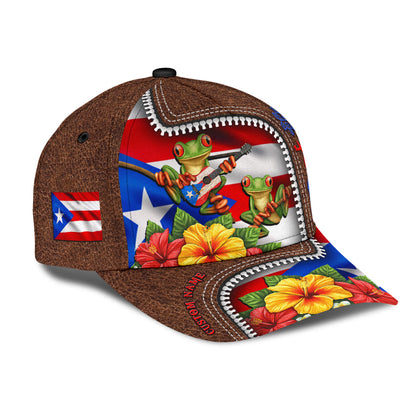 Customize Name Coquí Puerto Rico Classic Cap