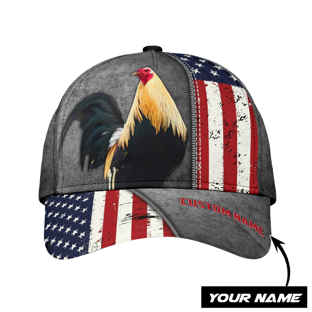 Personalized American Rooster Cap