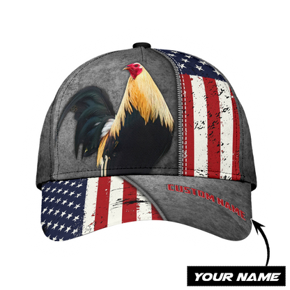 Personalized American Rooster Cap