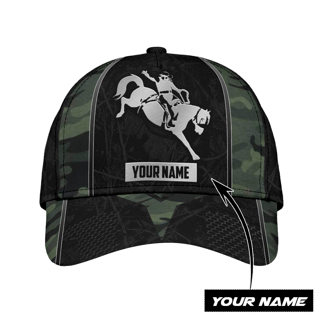Personalized Name Rodeo Classic Cap Green Camo