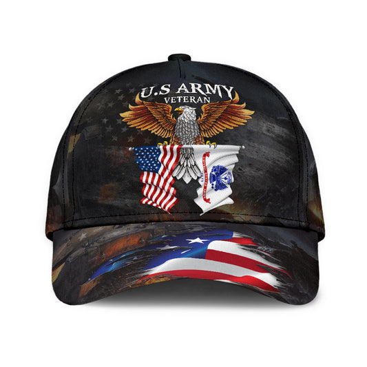US Army Veteran American Flag Eagle Classic Cap
