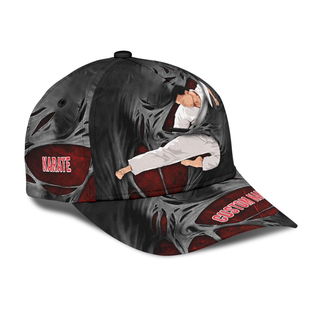 Customize Name Karate Classic Cap For Men And Women