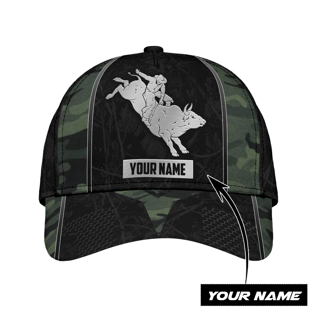 Personalized Name Rodeo Classic Cap Green Camo