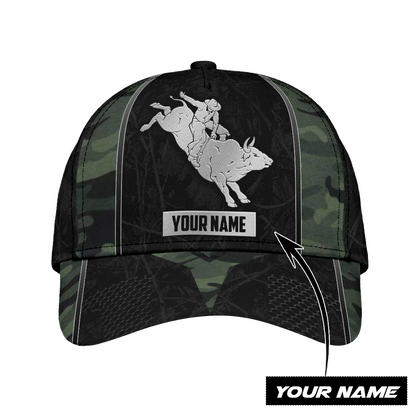 Personalized Name Rodeo Classic Cap Green Camo