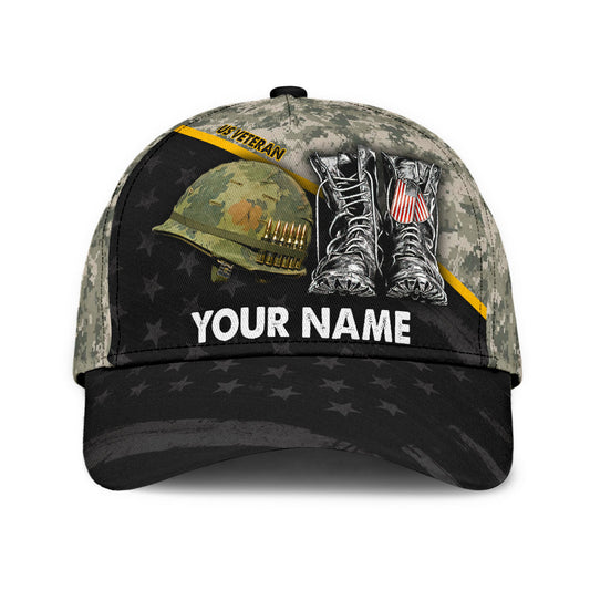US Army Veteran Personalized Name Classic Cap