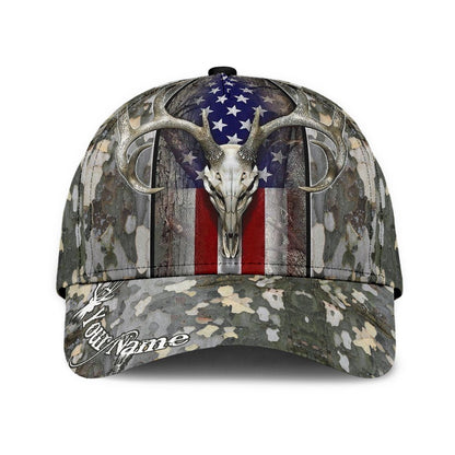 Personalized Name Hunting Classic Cap Skull