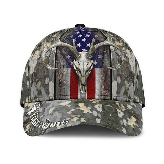 Personalized Name Hunting Classic Cap Skull