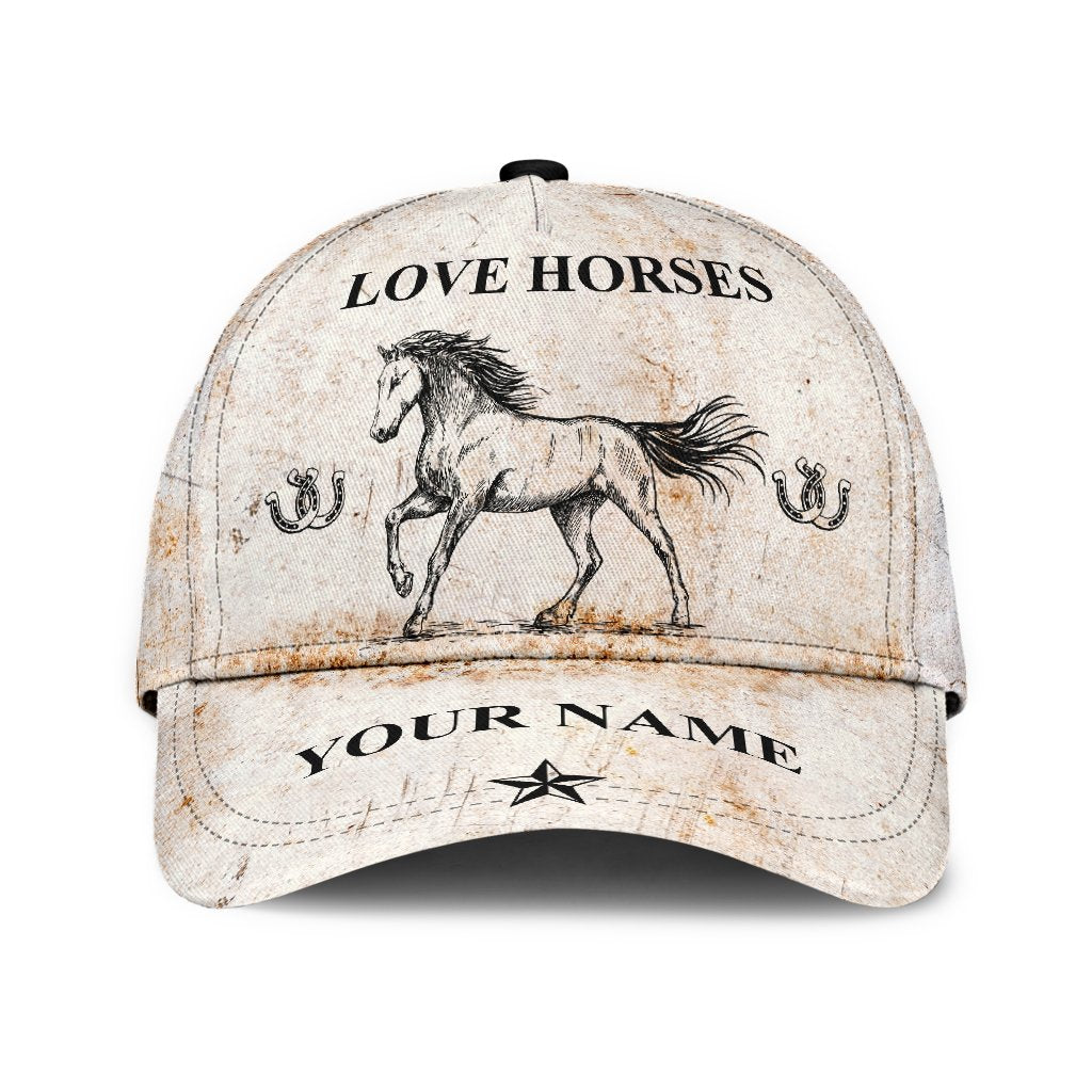 Personalized Name Horse Classic Cap