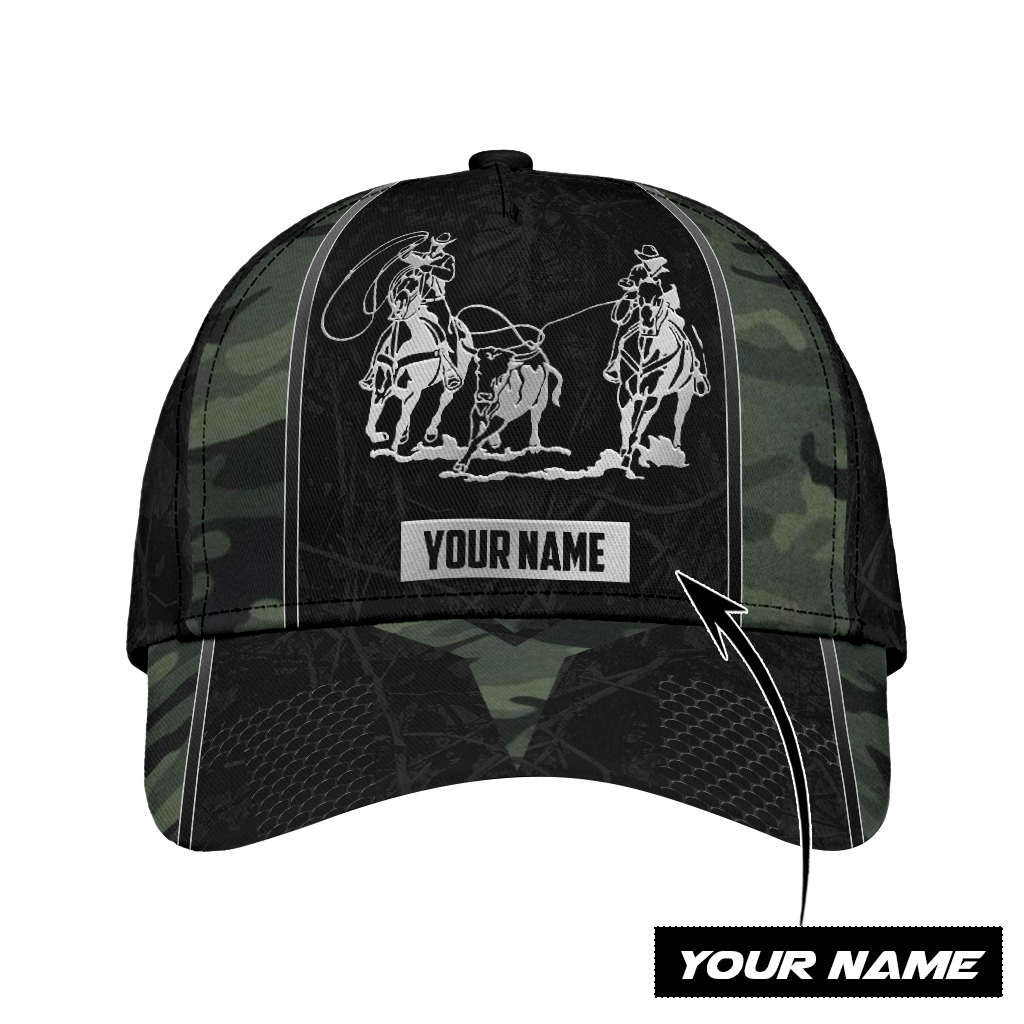 Personalized Name Rodeo Classic Cap Green Camo