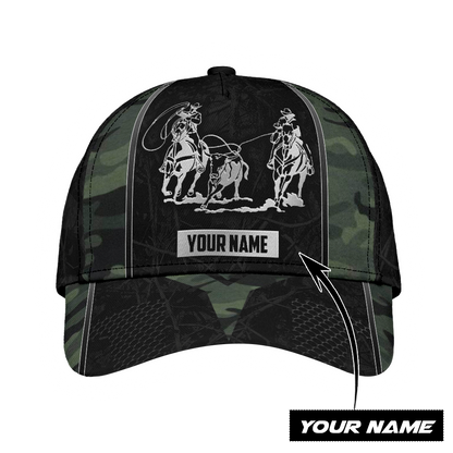 Personalized Name Rodeo Classic Cap Green Camo
