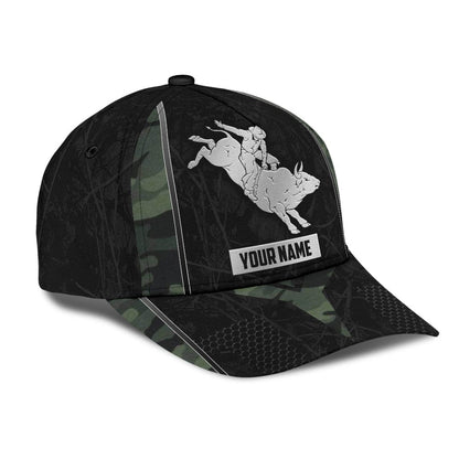 Personalized Name Rodeo Classic Cap Green Camo