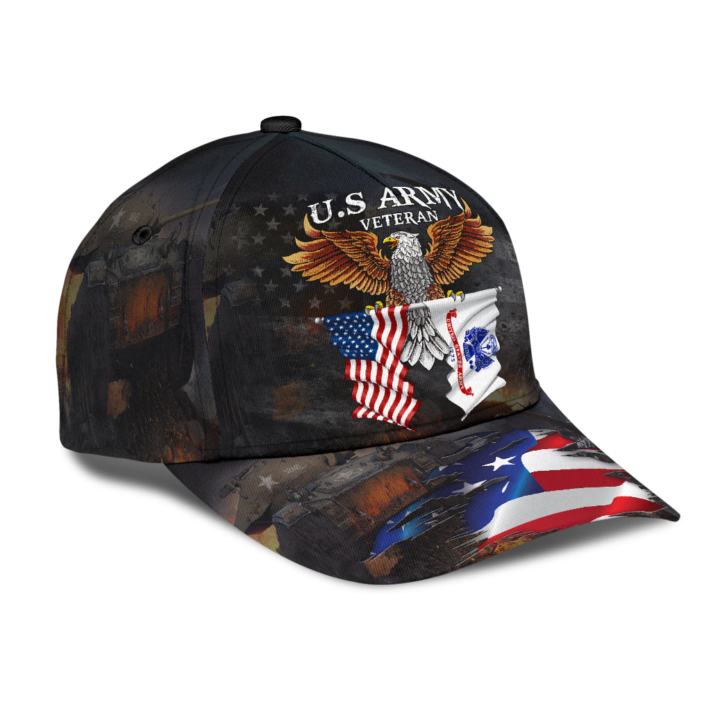 US Army Veteran American Flag Eagle Classic Cap