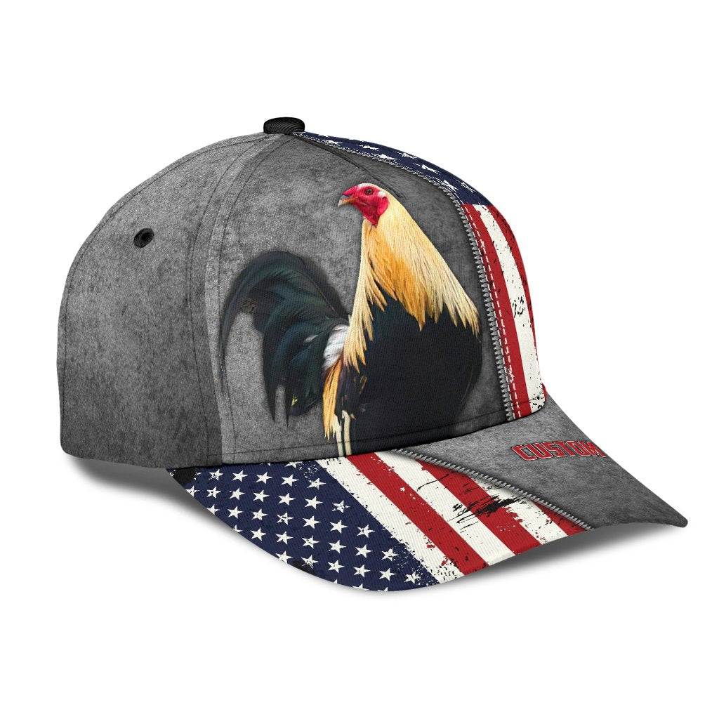 Personalized American Rooster Cap