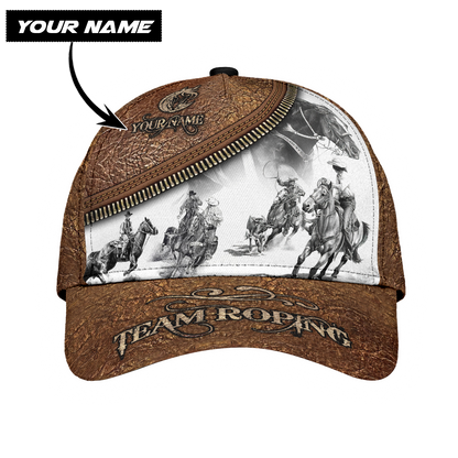 Personalized Name Bull Riding Classic Cap Team Roping