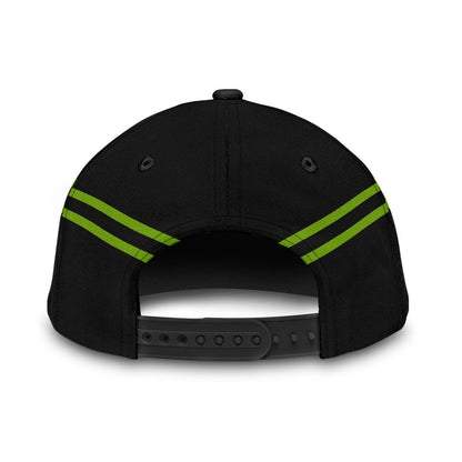 Green Bass Fishing hat Hook 3D design print Cap