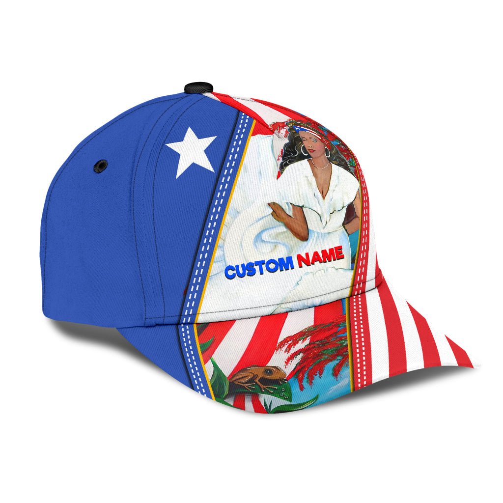 Customize Name Puerto Rico Classic Cap