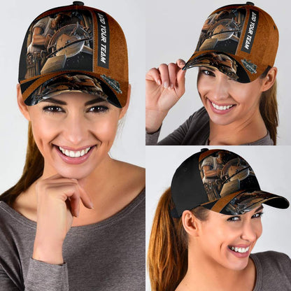 Personalized Name Carpenter Classic Cap Leather Texture
