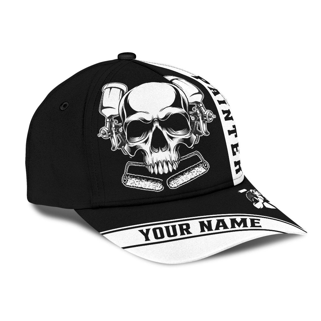 Tmarc Tee Personalized Name Painter Classic Cap Black Skull