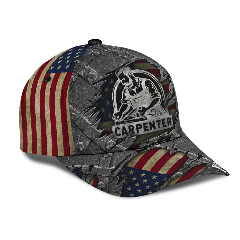 Personalized Name American Carpenter Classic Cap