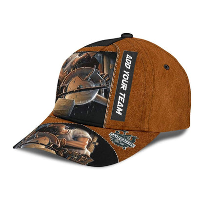 Personalized Name Carpenter Classic Cap Leather Texture