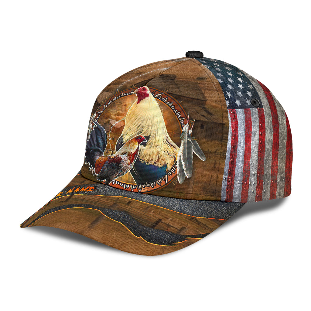 Personalized American Rooster 3D Printed Cap
