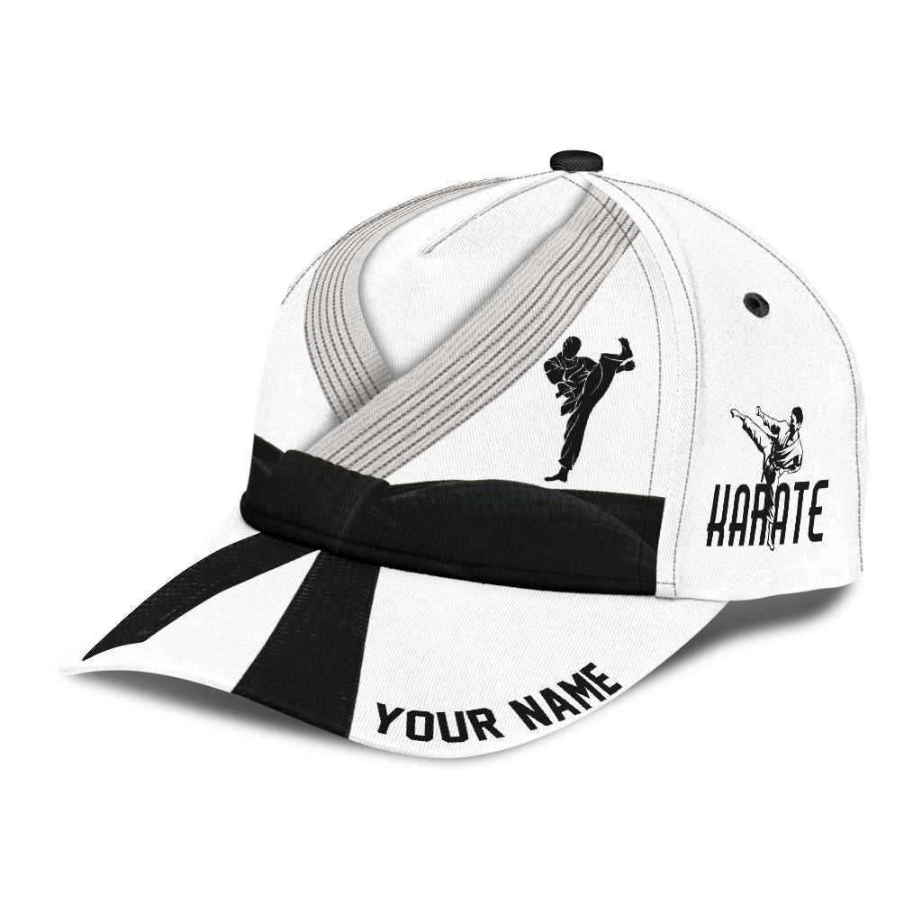 Customize Name Karate Classic Cap For Men And Women