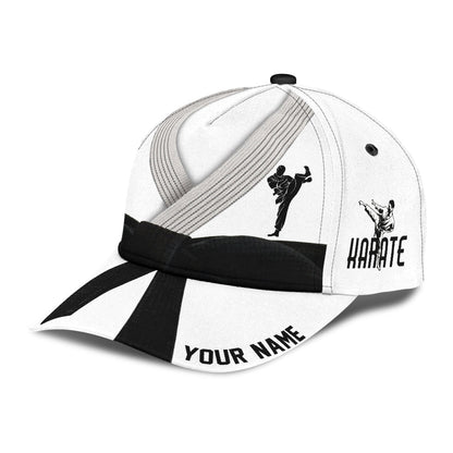 Customize Name Karate Classic Cap For Men And Women