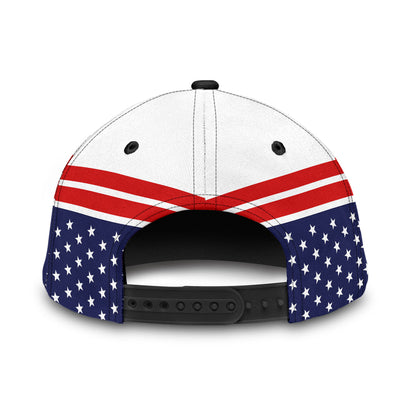 US Army Veteran American Flag Eagle Personalized Name Classic Cap