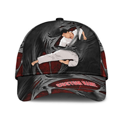 Customize Name Karate Classic Cap For Men And Women