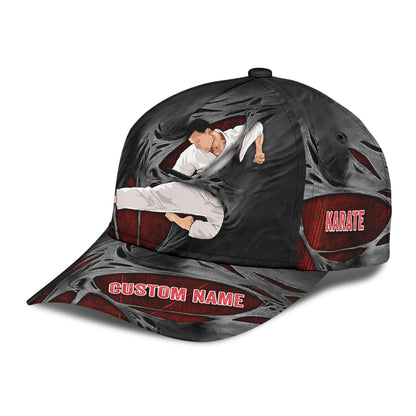 Customize Name Karate Classic Cap For Men And Women