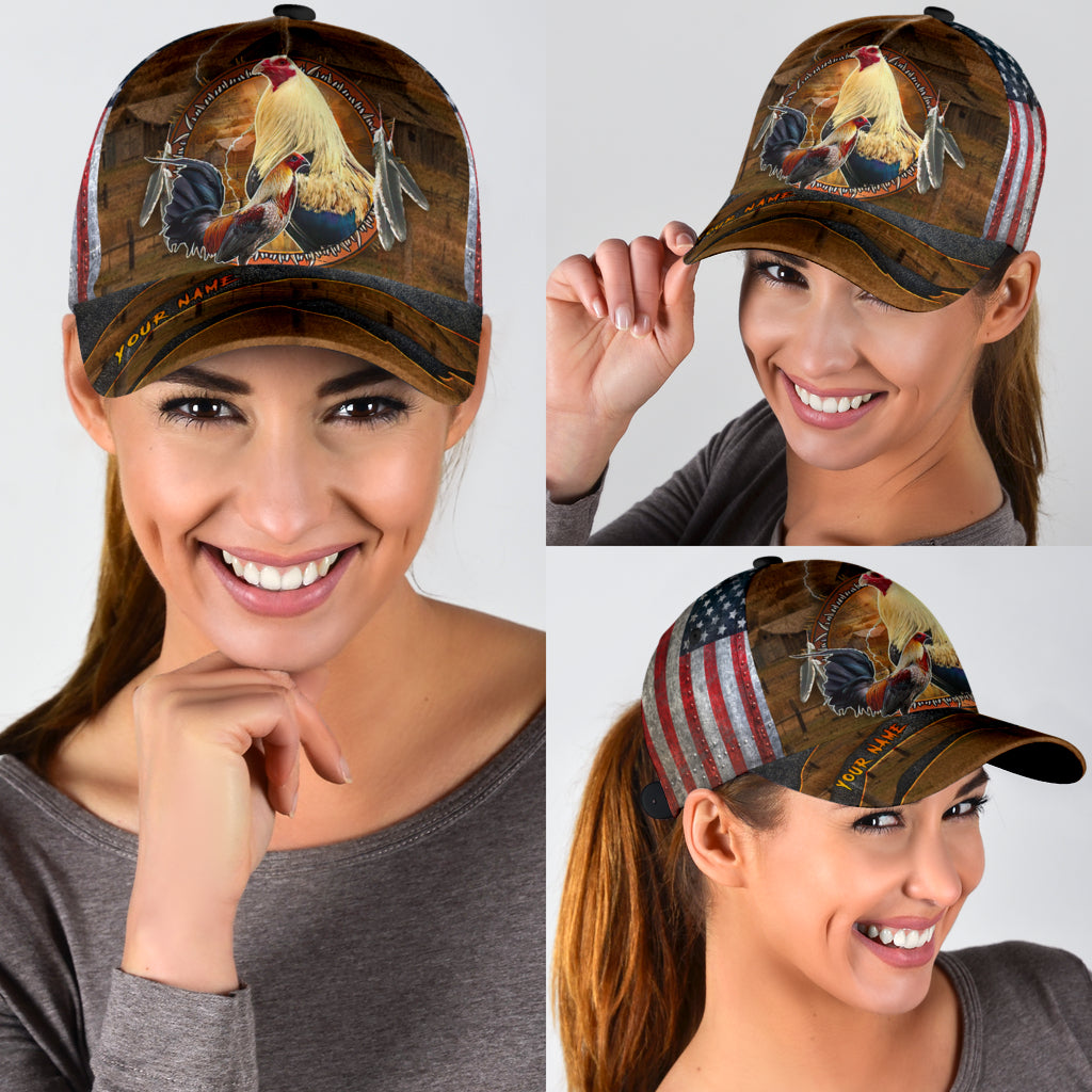 Personalized American Rooster 3D Printed Cap